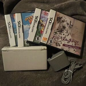 Nintendo DS Lite with Game and Charger - White